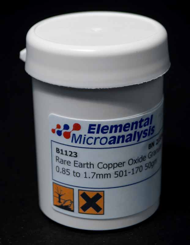 Rare Earth Copper Oxide Granular 0.85 to 1.7mm 501170 50gm 9 UN3077